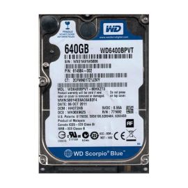 Western Digital WD6400BPVT-60HXZT3 Scorpio Blue 640GB SATA 3Gb/s Laptop Hard Drive