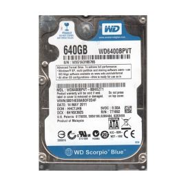 Western Digital WD6400BPVT-80HXZT1 Scorpio Blue 640GB SATA 3Gb/s Laptop Hard Drive