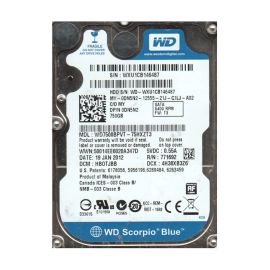Western Digital WD7500BPVT-75HXZT3 Scorpio Blue 750GB SATA 3Gb/s Laptop Hard Drive
