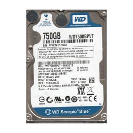 Western Digital WD7500BPVT-80HXZT3 Scorpio Blue 750GB SATA 3Gb/s Laptop Hard Drive