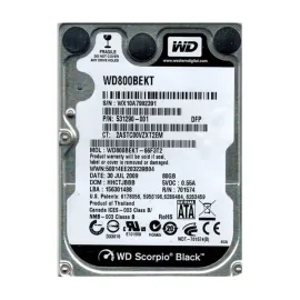 Western Digital WD800BEKT Scorpio Black 80GB SATA 3Gb/s Desktop Hard Drive
