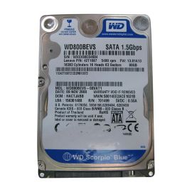 Western Digital WD800BEVS-08VAT1 Scorpio Blue 80GB SATA 1.5Gb/s Laptop Hard Drive