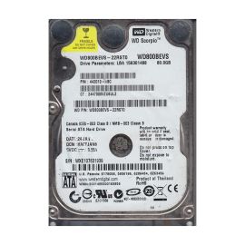 Western Digital WD800BEVS-22RST0 Scorpio Blue 80GB SATA 1.5Gb/s Laptop Hard Drive