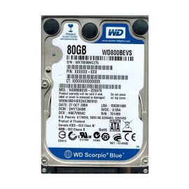 Western Digital WD800BEVS-22VAT0 Scorpio Blue 80GB SATA 1.5Gb/s Laptop Hard Drive