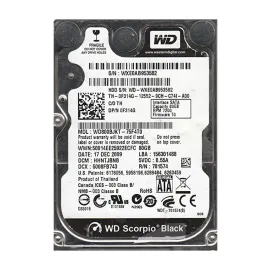 Western Digital WD800BJKT-75F4T0 Scorpio Black 80GB SATA 3Gb/s Desktop Hard Drive