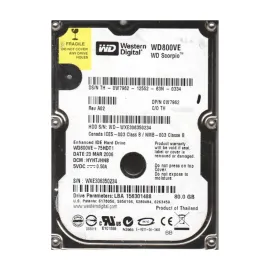Western Digital WD800VE-75HDT1 Scorpio 80GB ATA / 100 Desktop Hard Drive